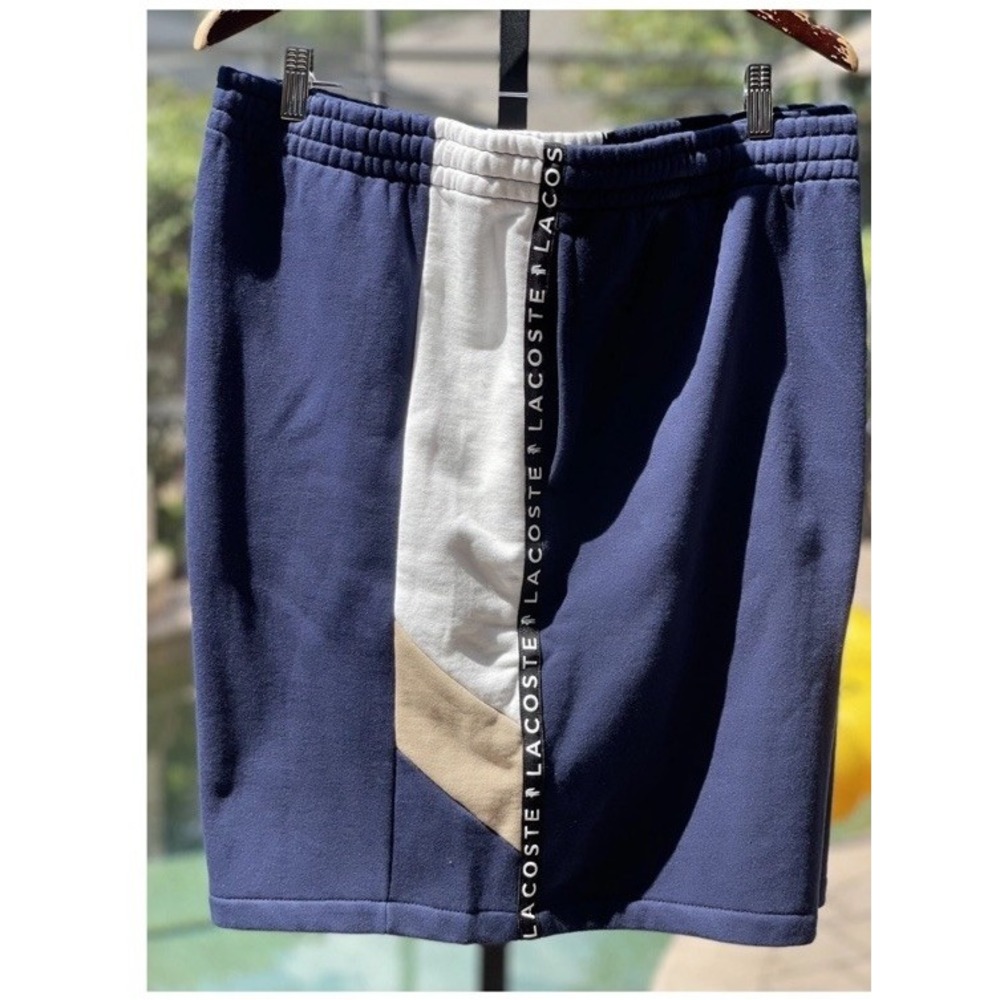 Lacoste Men's Sport Fleece Shorts 5XLB Blue 28" Waist 9" Inseam New